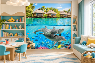 Фототапет Water world Морски колаж
